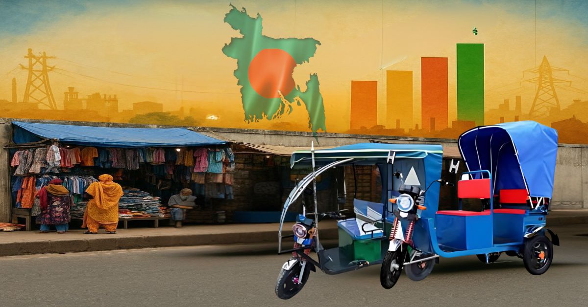 Footpath Stores and Auto Rickshaws