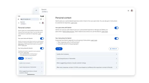 New Google Gemini Update