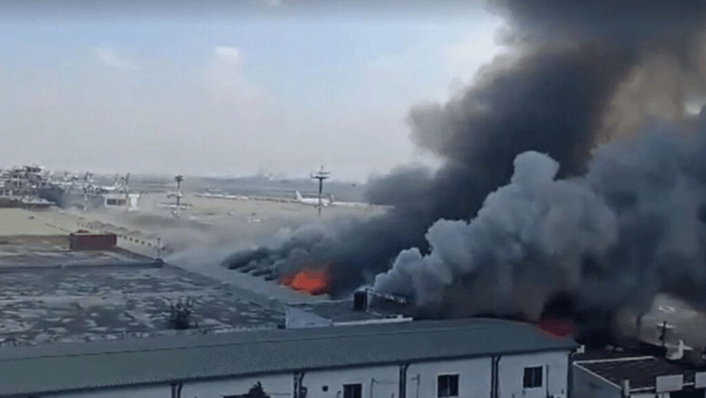 Fire at Airport's Cargo