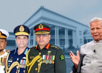 Dr. Muhammad yunus and armed forces chiefs